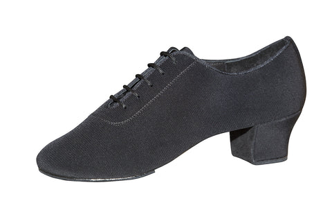 131T Tornsberg  |  Black  Crepe Satin | 4cm Alan Heel | Size 24.5cm - Shop4Dancer