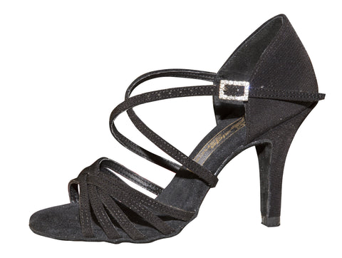 070 Karina   | Black Crepe Satin - Shop4Dancer