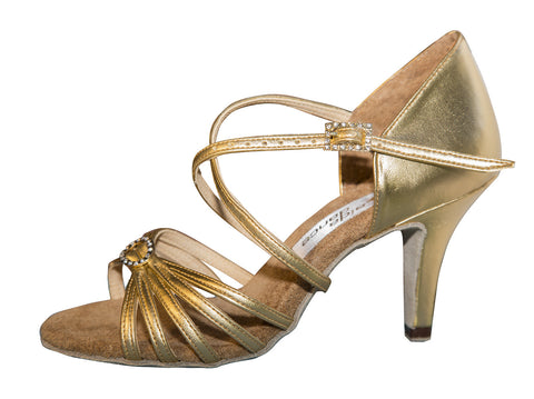 082E Elvira   | Gold Leather - Shop4Dancer